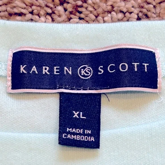 Karen Scott Floral Top with boat Neck & Wide Arm Cuff. Women’s XL EUC - Picture 3 of 13